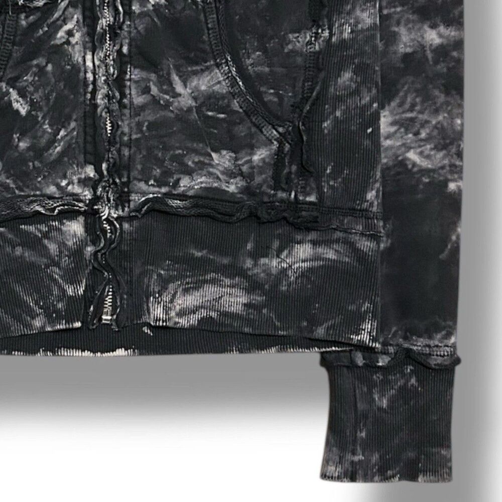Sinful By Affliction S Grunge Black Jacket Hoodie Rhinestone Skull Wings Y2K - Picture 9 of 15